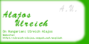 alajos ulreich business card